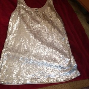 Old navy silver sequined top